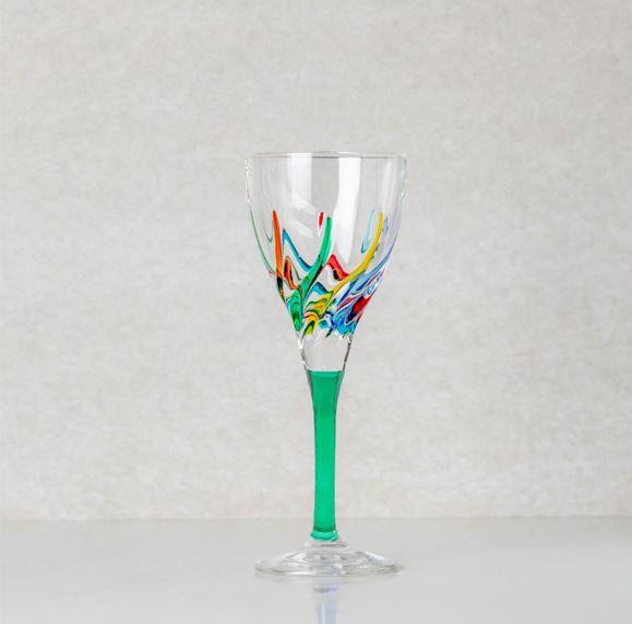 Trix Green Stemmed Wine Glass 8oz
