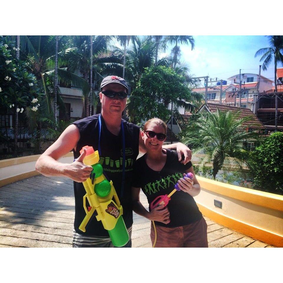 Crazy fund in Thailand - look how young (and thin) we were!