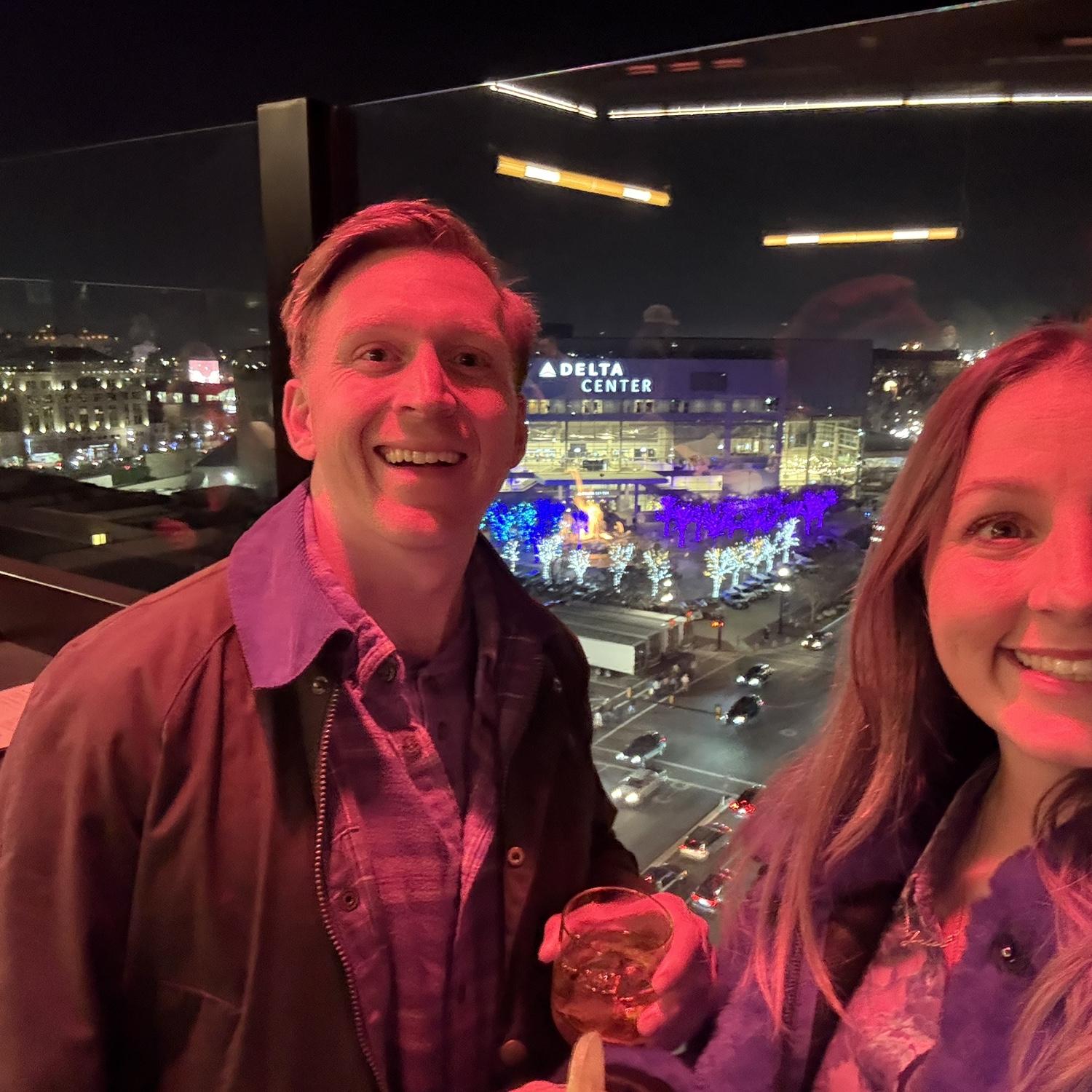 Drinks before Zach Bryan concert night after the proposal !