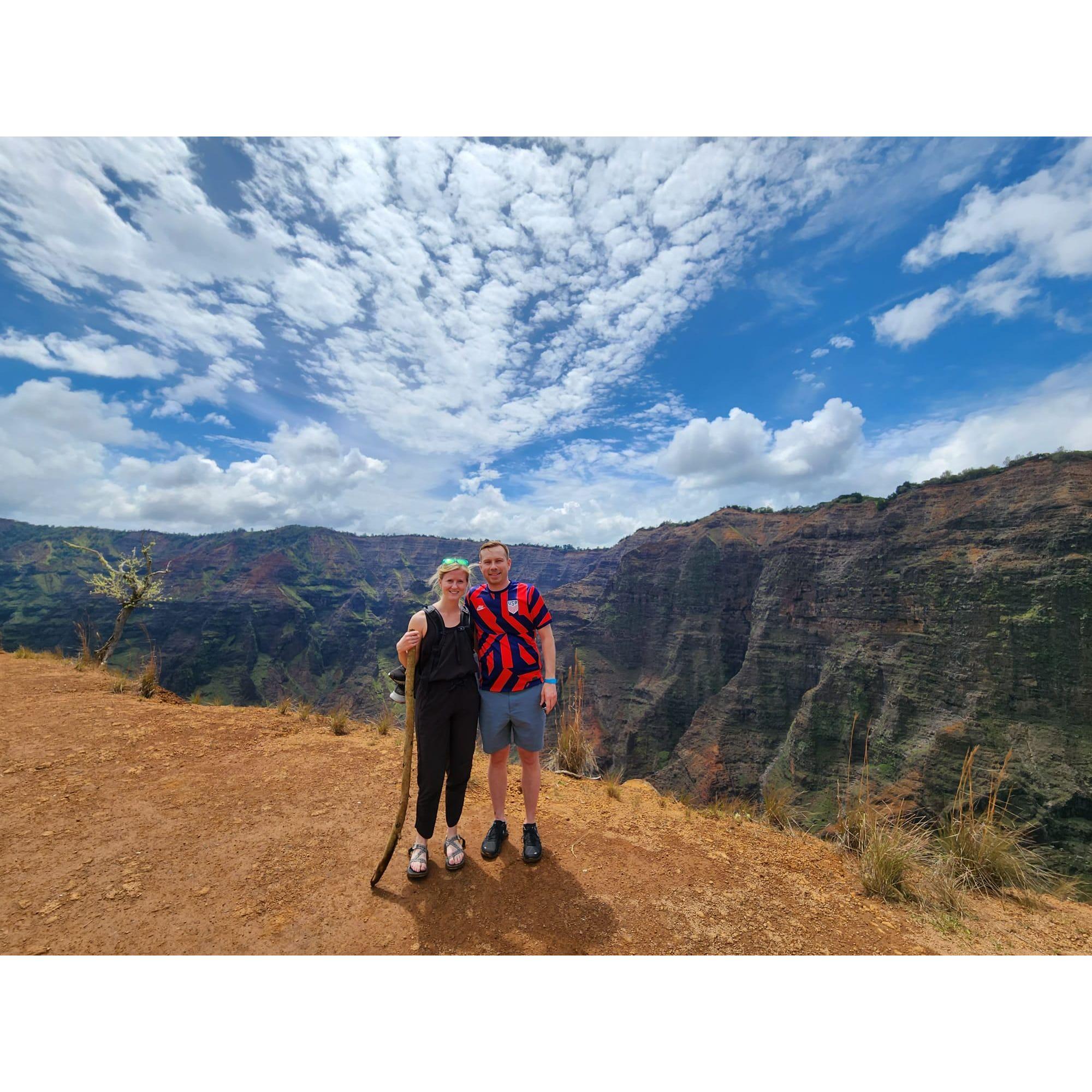 Hiking at Waimea Canyon State Park in Kauai, Hawaii!