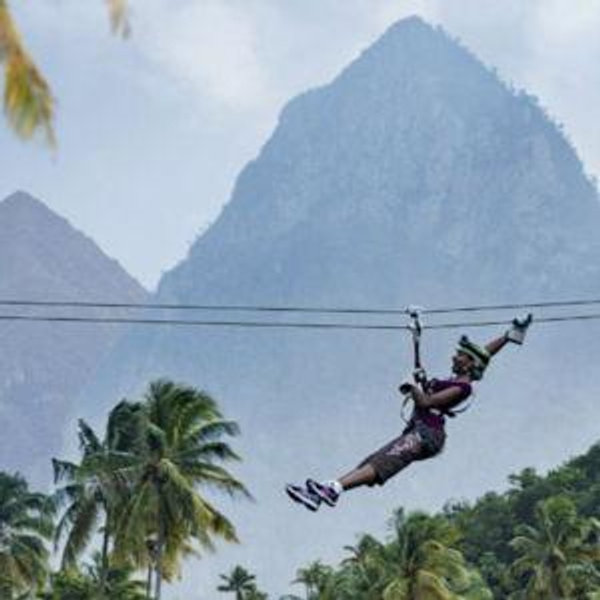 Ziplining on Our Honeymoon in St. Lucia!