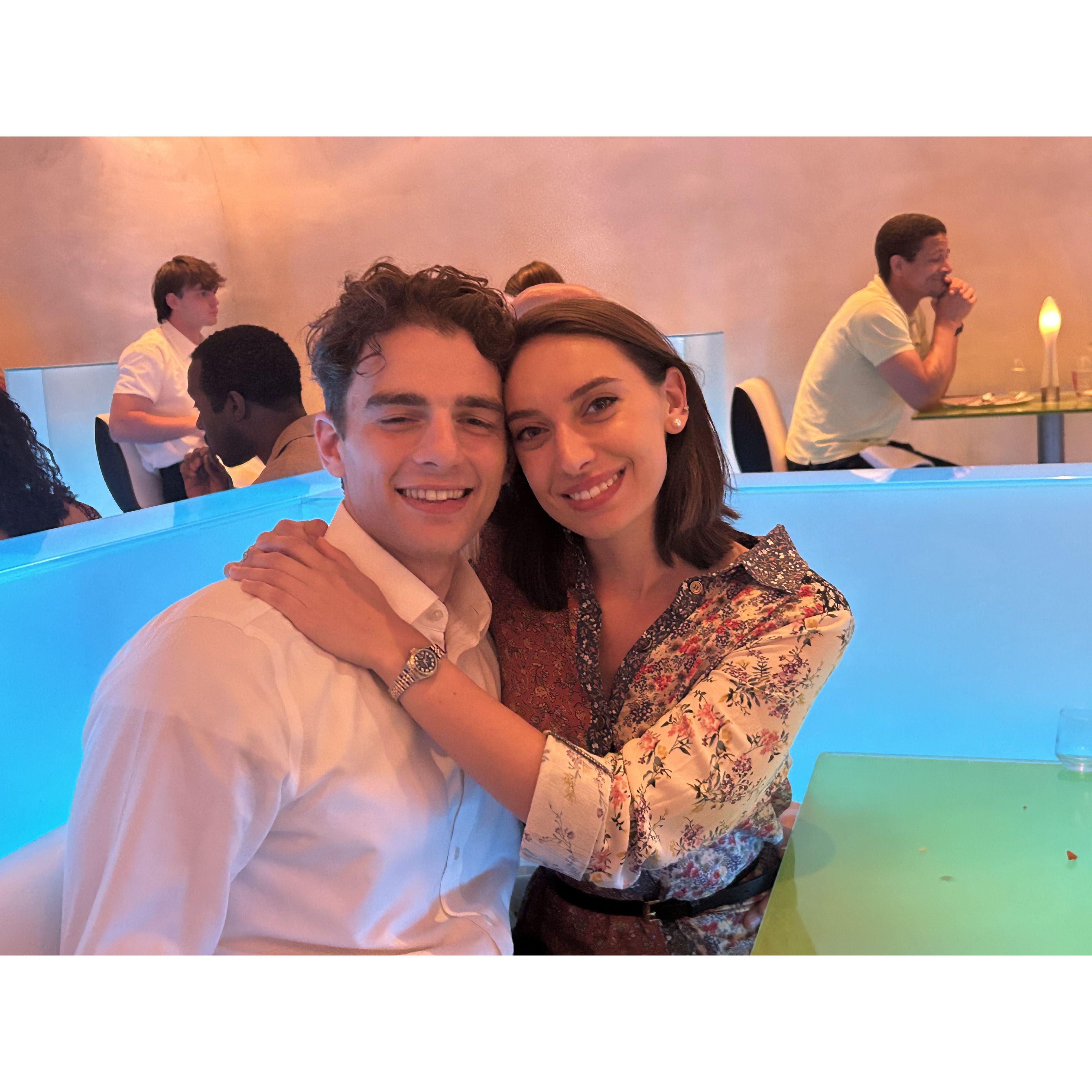 Alex's graduation dinner in Philadelphia, May 2023