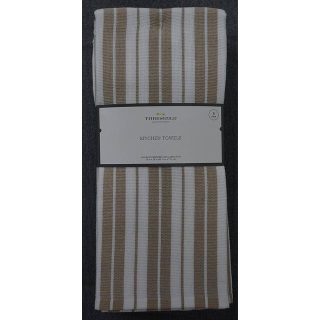 5pk Cotton Kitchen Towels Taupe - Threshold™