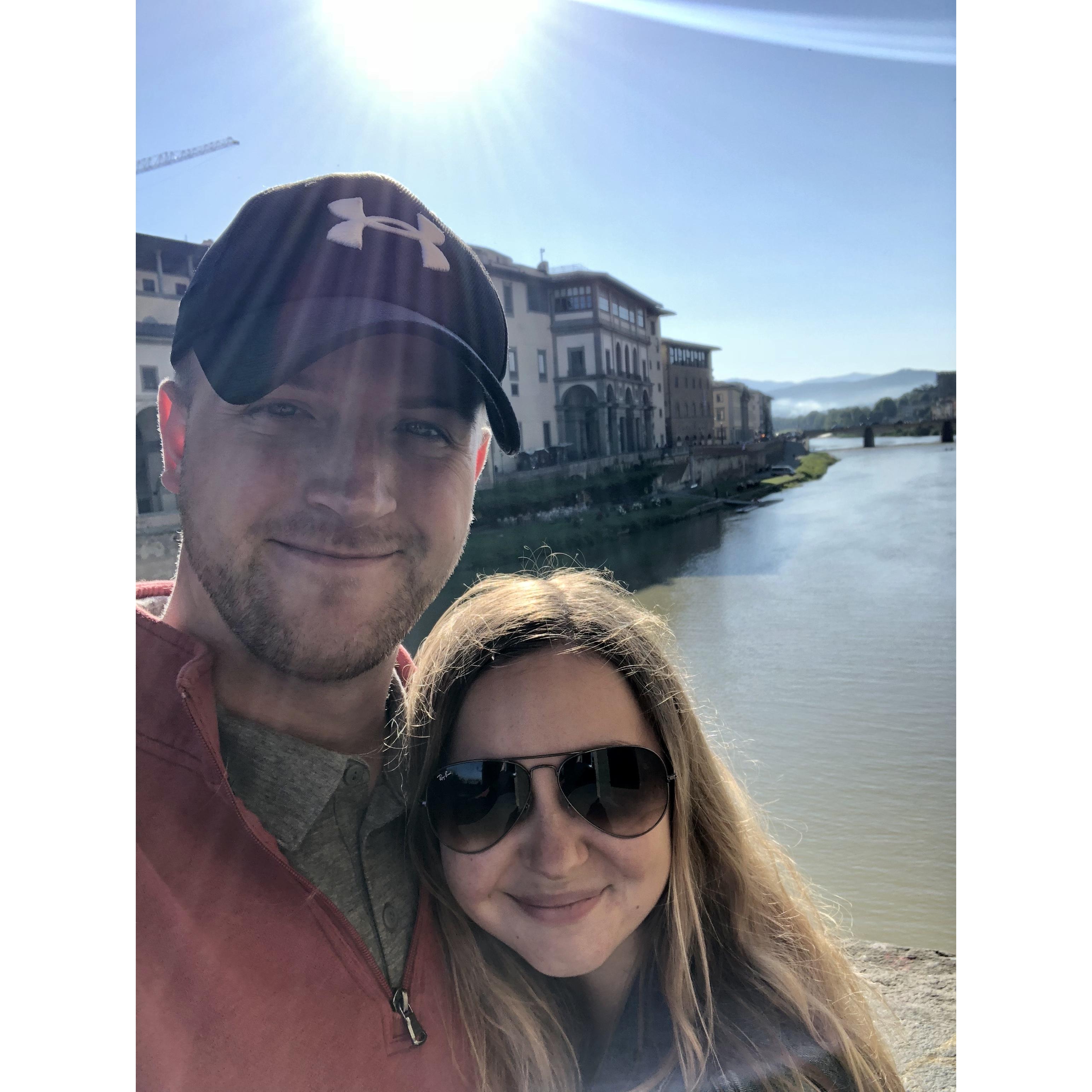 We walked across the beautiful Ponte Vecchio every morning on our trip to Florence. We were overcome with jet lag, but couldn't resist these beautiful views!