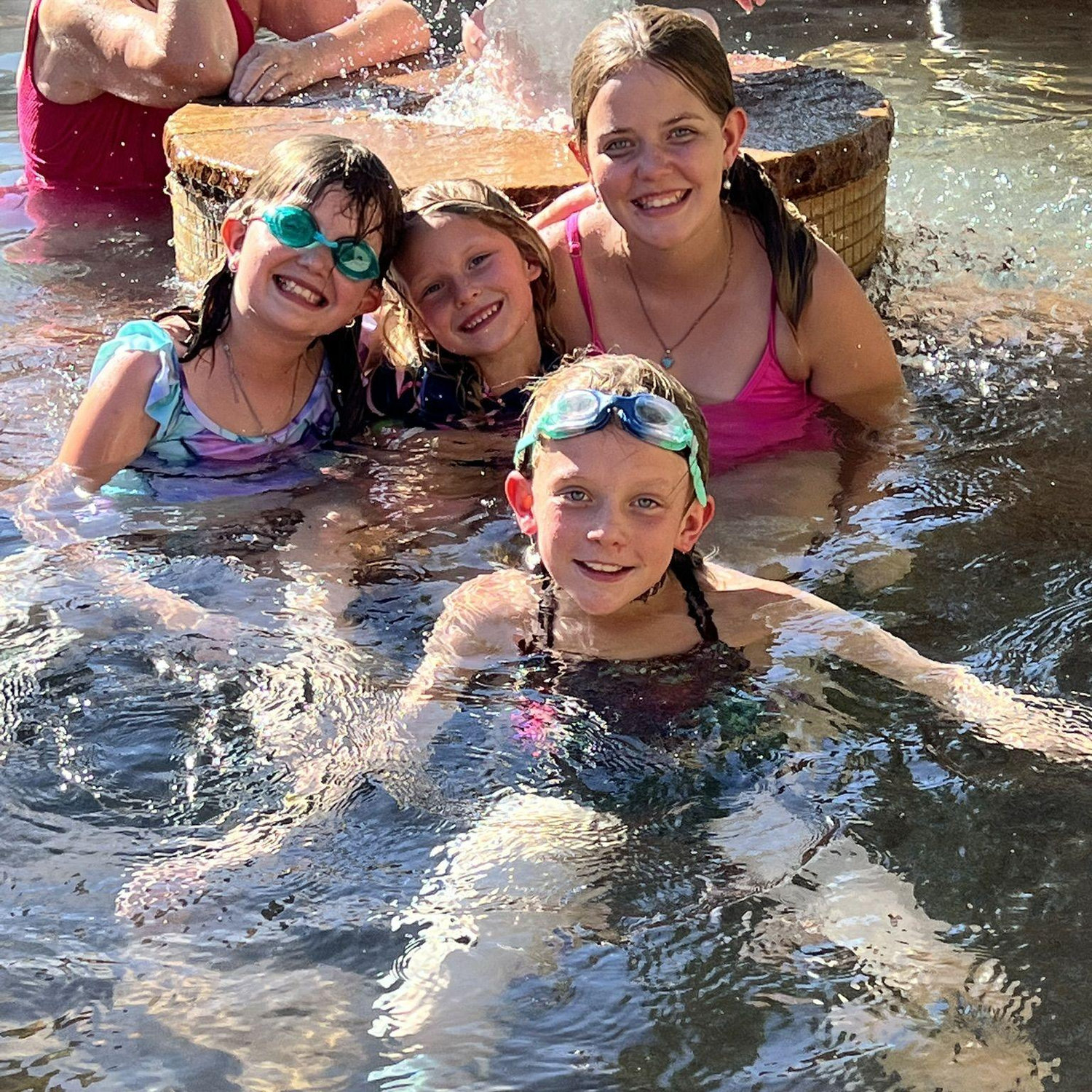 Railla, Lettie, Kinsley & Elise for a day of swim fun!