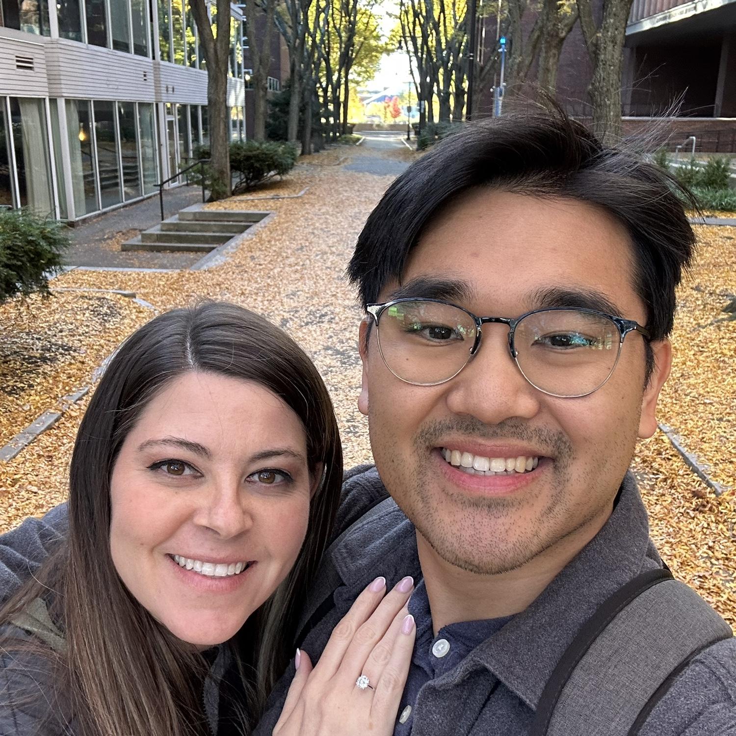 Loving the crunchy fall leaves at Harvard University!