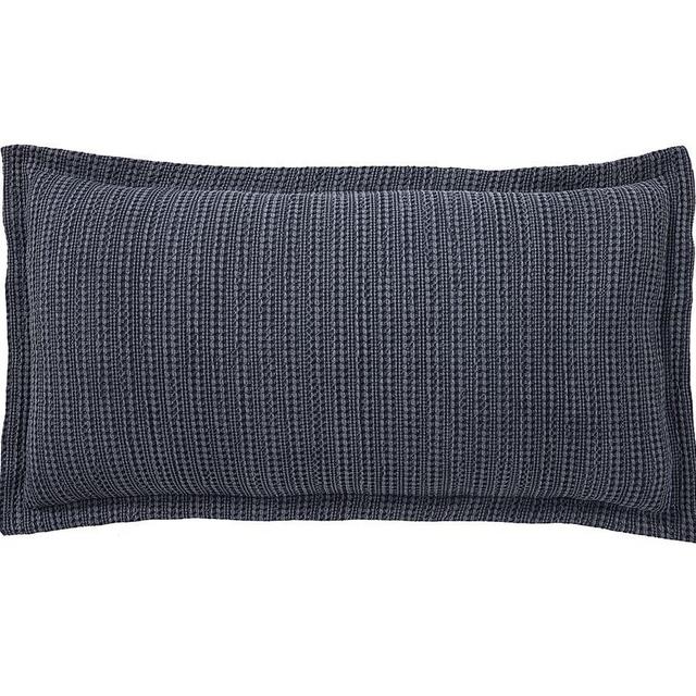 Honeycomb Cotton Sham, King, Midnight