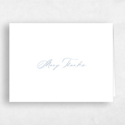 Dusty Blue Wedding Thank You - Richmond Landscape Letterpress