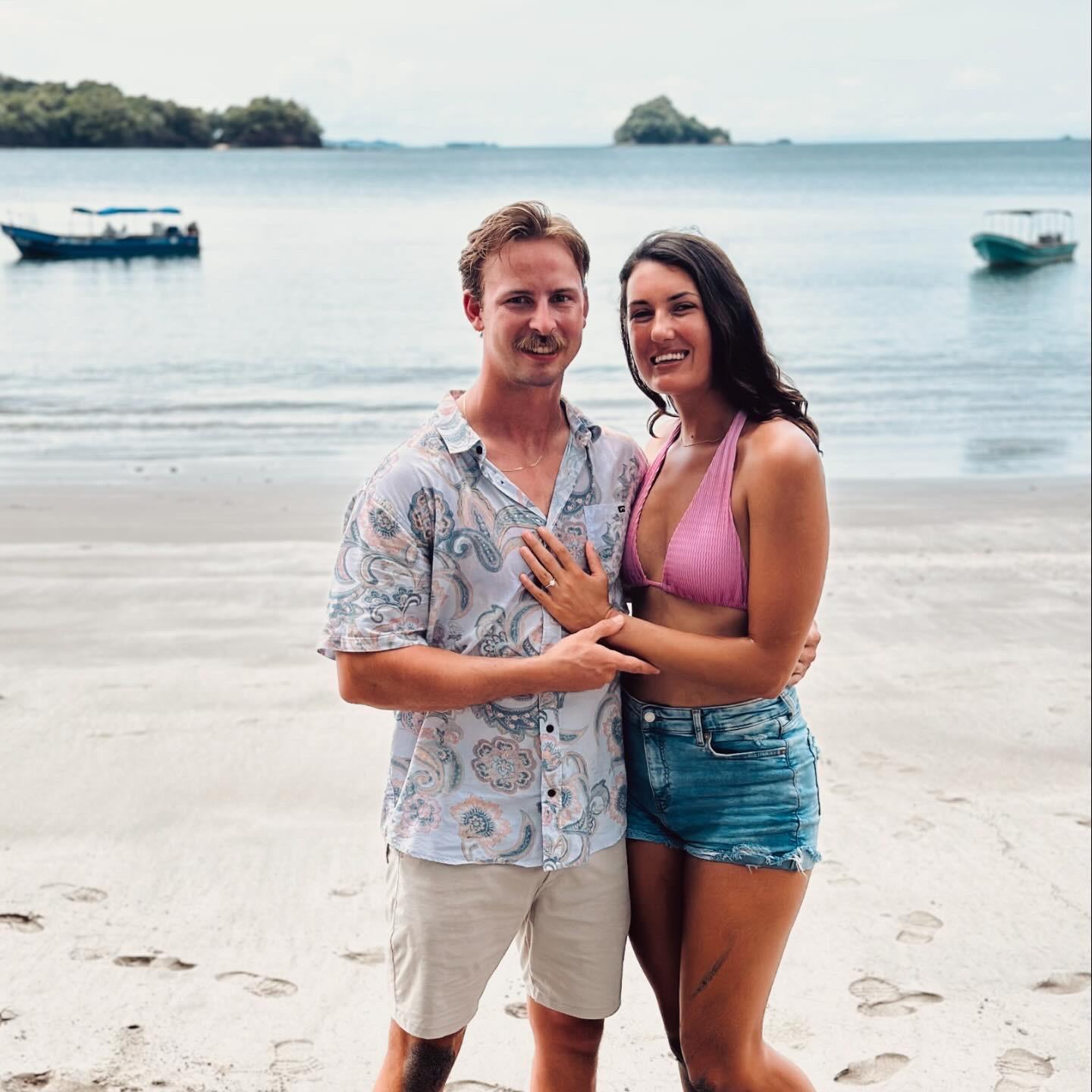 After Ray surprise proposed to Kat on Isla Parida, Panama shortly after catching a first roosterfish!