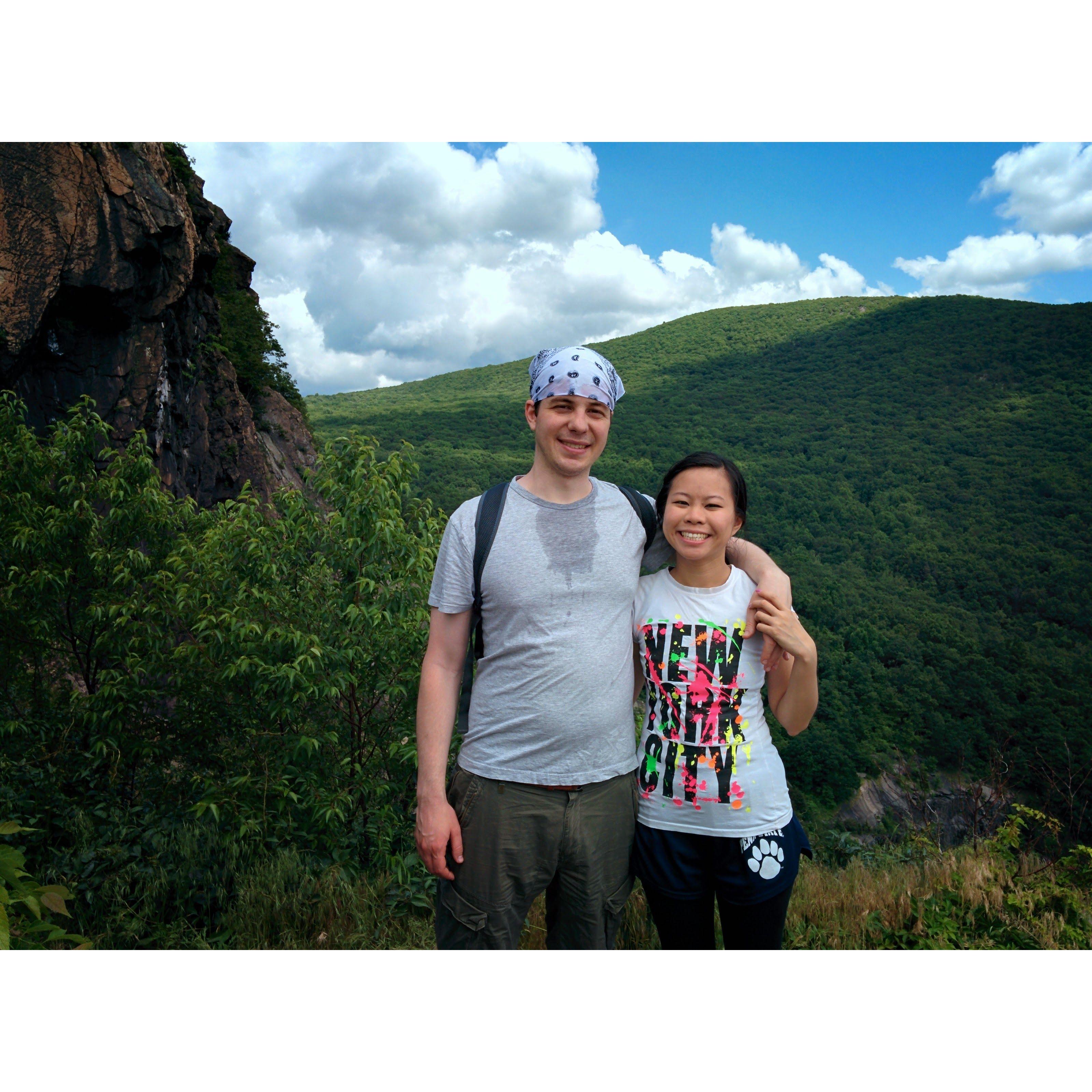 Our first time hiking Breakneck Ridge in the Hudson Valley where we now live!