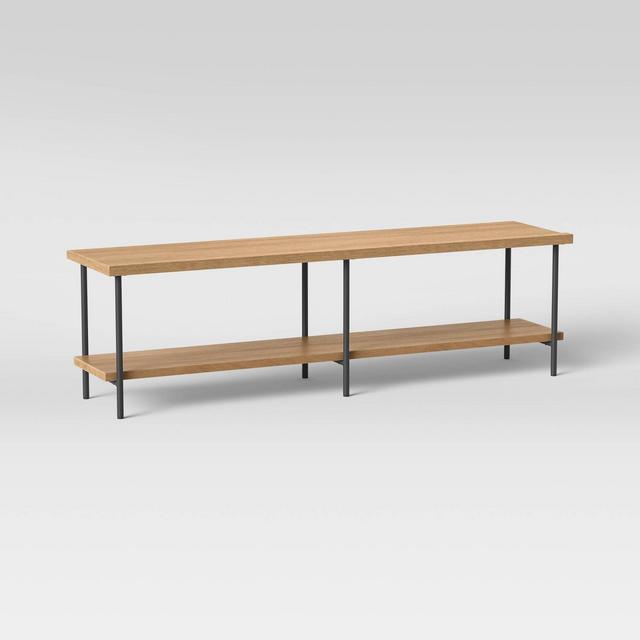 60" Wood and Metal TV Stand Natural - Room Essentials™
