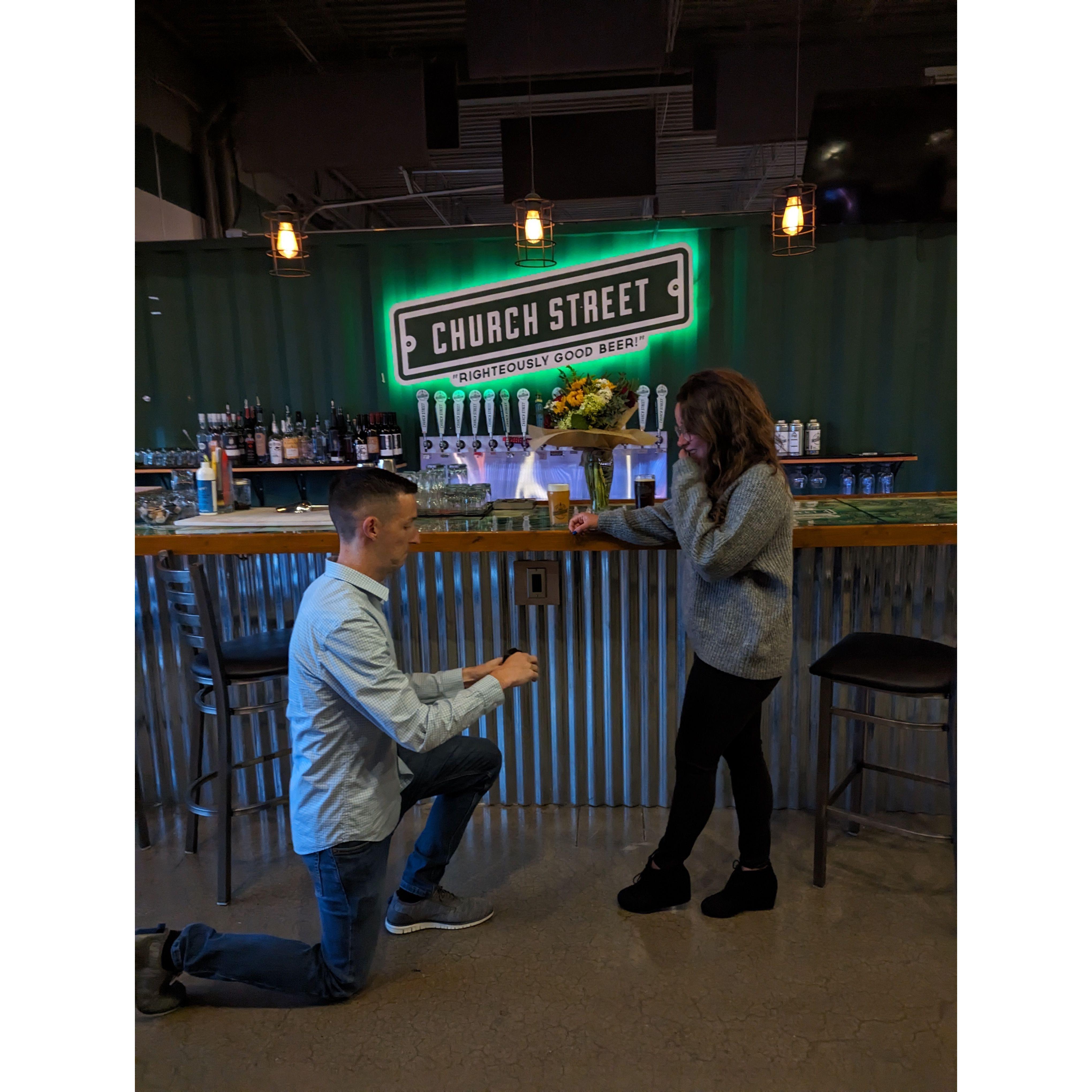 He popped the question! -  October 11, 2023