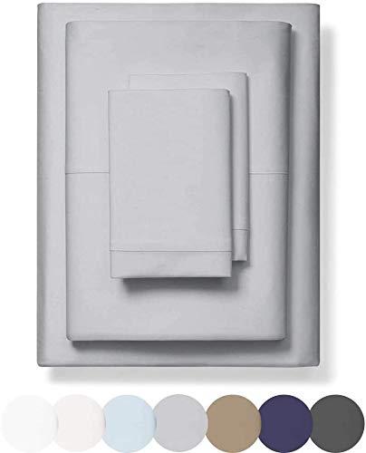 800 Thread Count 100% Pure Egyptian Cotton – Sateen Weave Premium Bed Sheets, 4- Piece Silver King- Size Luxury Sheet Set, Fits mattresses Upto 18” deep Pocket