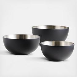 Orabel Melamine Bowls with Lids, Set of 3 | Crate & Barrel