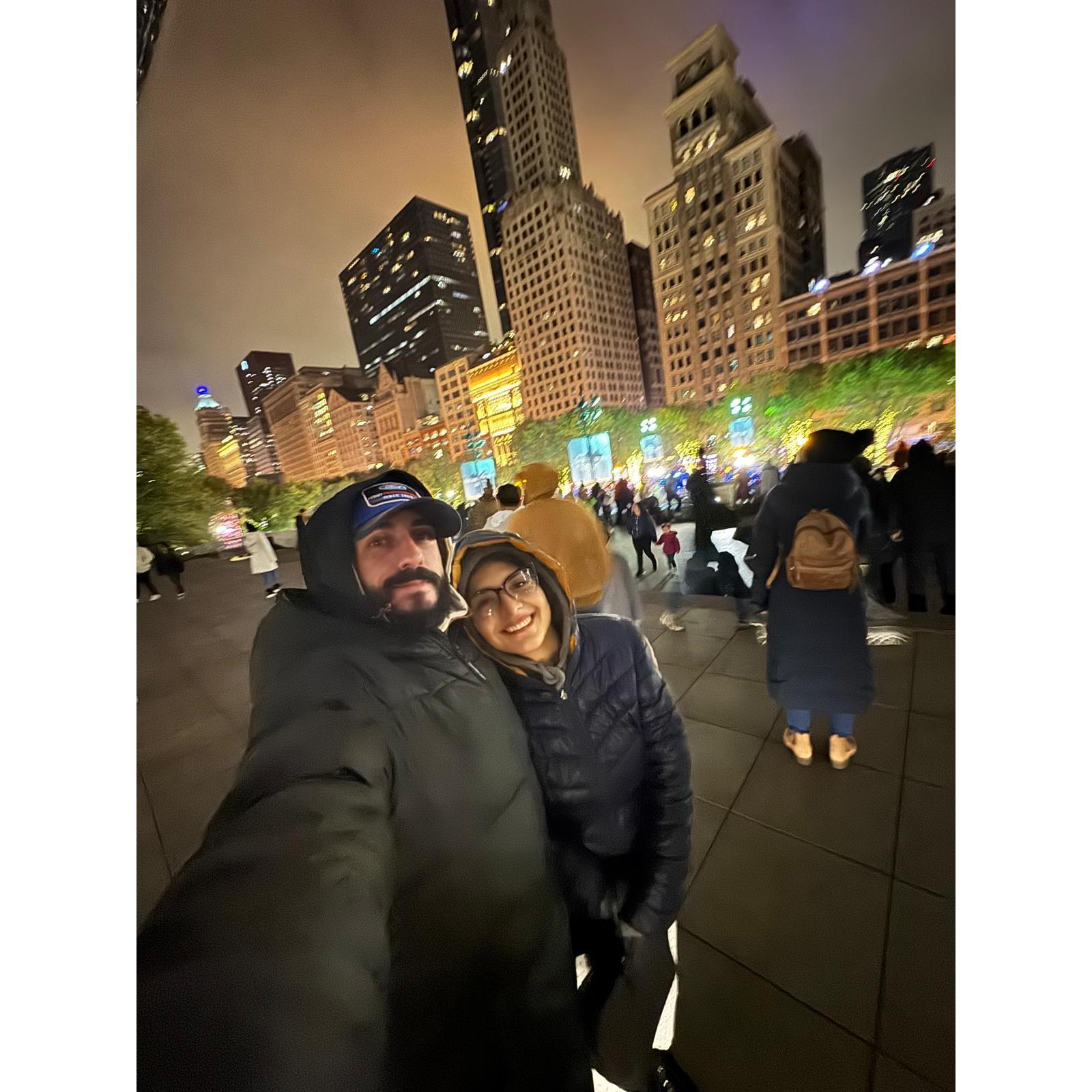 Esta foto fue tomada en Chicago en Noviembre, 2024 durante un viaje de trabajo de la novia.