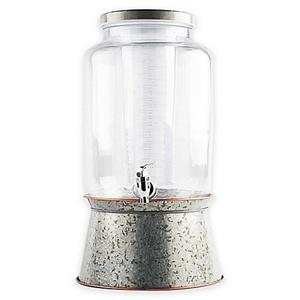 Heritage Home 3-Piece Galvanized Metal and Copper Beverage Dispenser and Infuser Set
