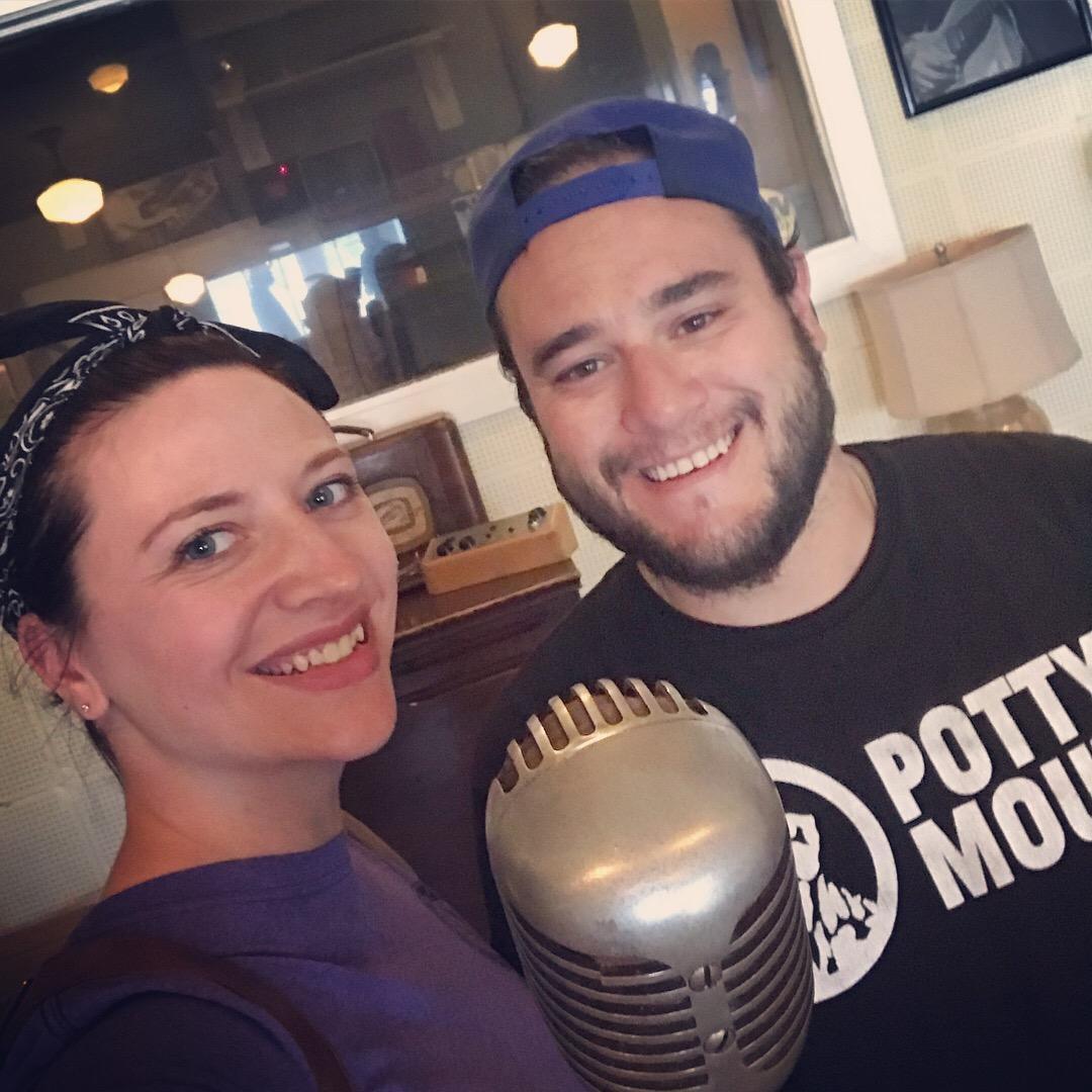 I was pretty persistent on getting a picture with the mic that Elvis and so many others sang into for my Ma!