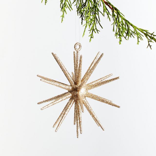 Gold Glitter 3D Star Ornament