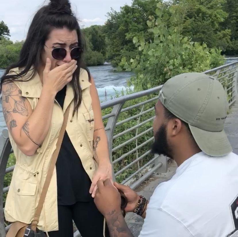 Proposal at Bridal Veil Falls, Niagara Falls, NY