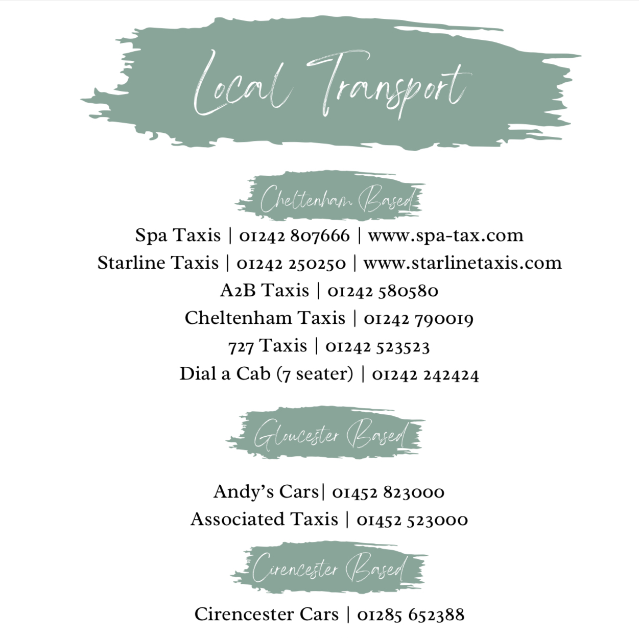 Transport/taxis