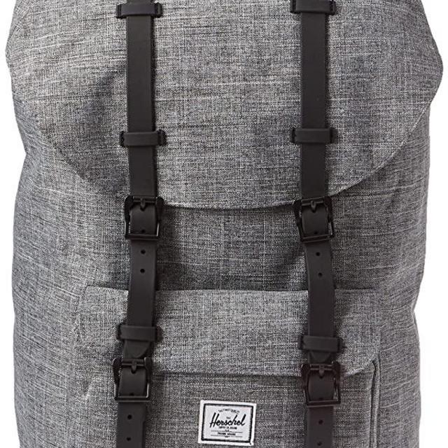 Herschel Little America Laptop Backpack, Raven Crosshatch/Black, Classic 25.0L