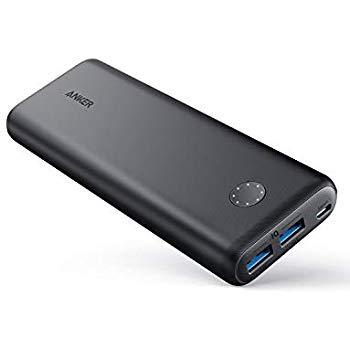 Anker PowerCore Lite 20000mAh Portable Charger, Ultra-High Capacity 4.8A Output Power Bank, External Battery (Black)