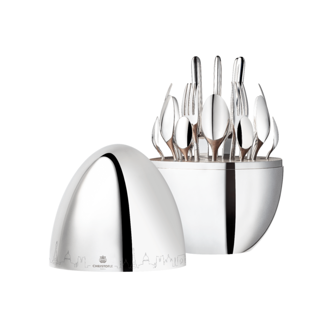 24-Piece Silver-Plated Flatware Set - PARIS Mood Skyline