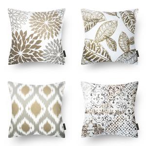 Phantoscope New Living Series Coffee Color Decorative Throw Pillow Case Cushion Cover 18" x 18" 45cm x 45cm Set of 4