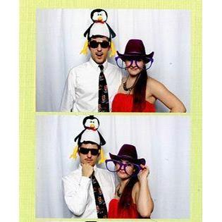 Photo booth at Caitlyn's work Christmas party