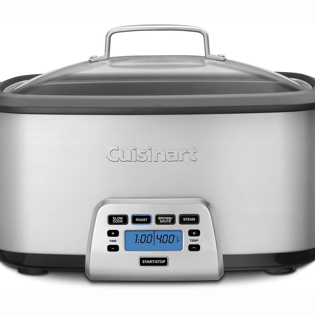 6-Quart Slow Cooker with Solid Glass Lid
