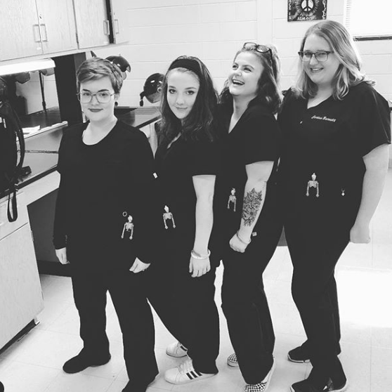 Carissa and three of her best friends.