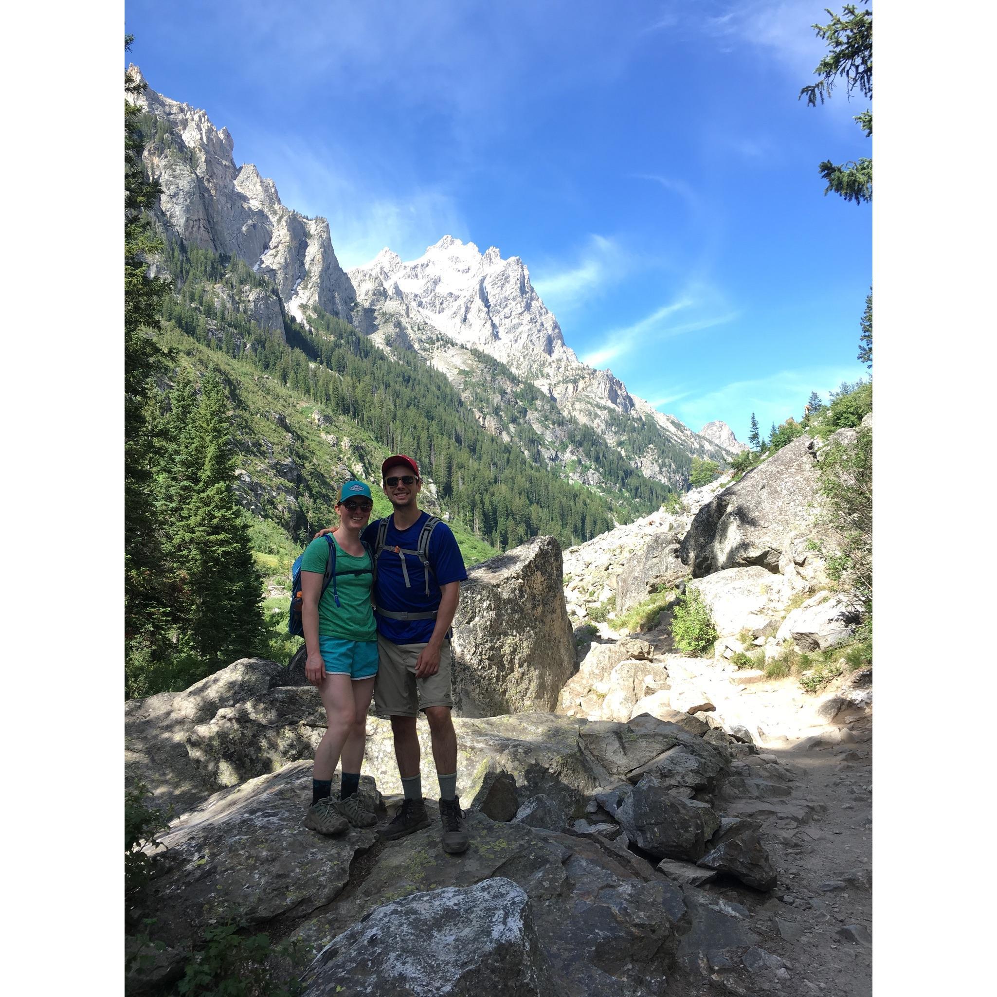 One of the most stunning hikes we’ve done together. Cascade Canyon in the Tetons!