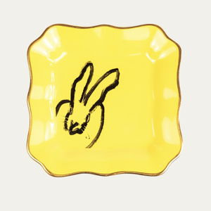 yellow bunny plate