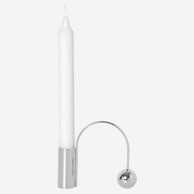 Balance Candle Holder, Taper, Chrome