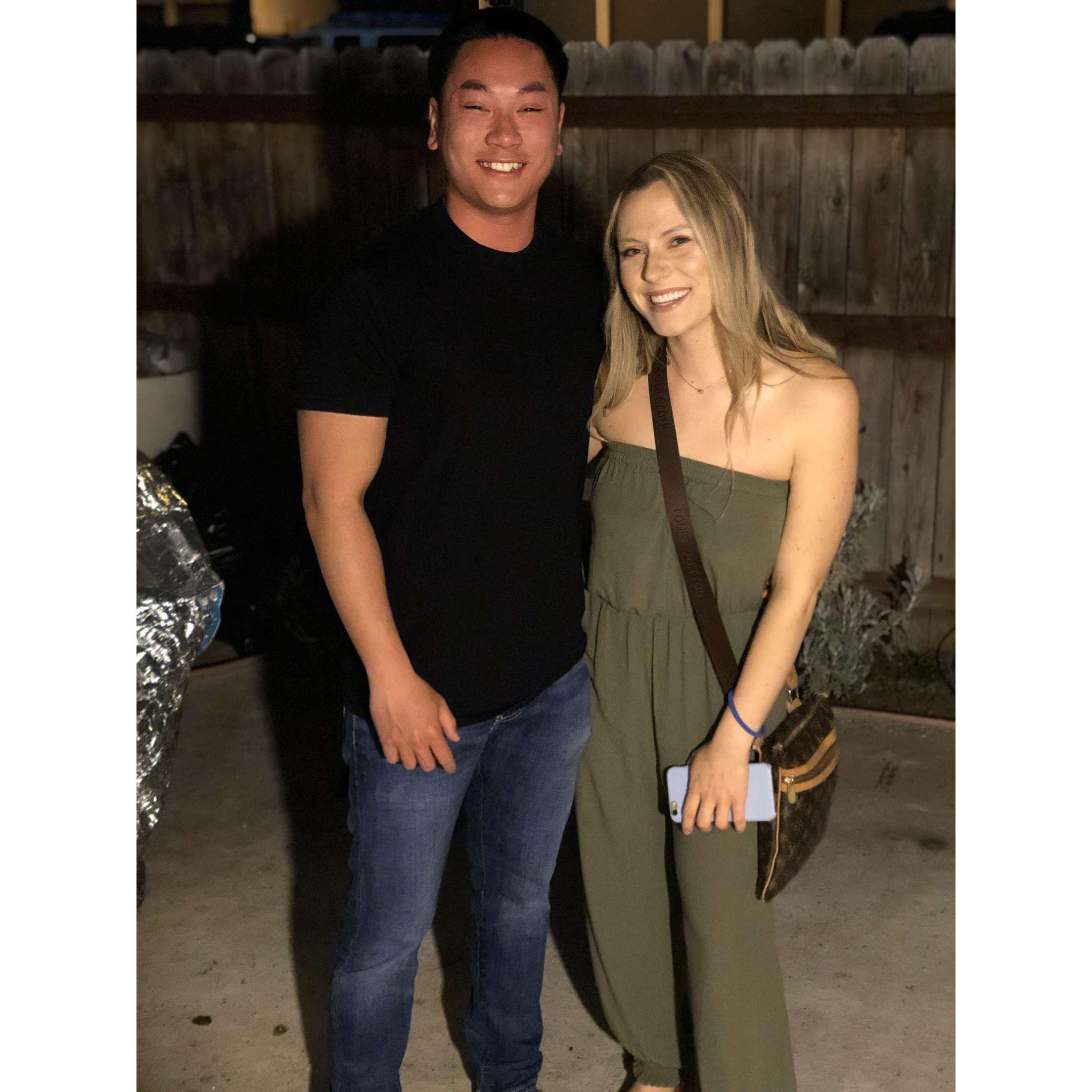 Our first photo together.