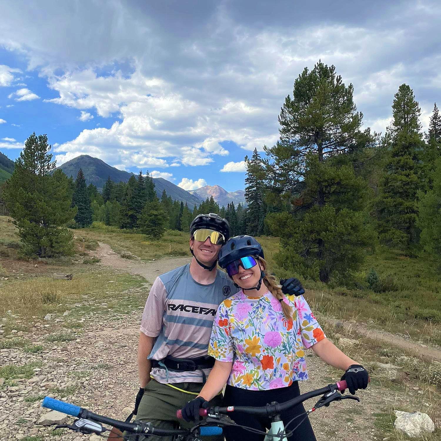 Mike is the best mountain biking coach! Teaching Sullivan how to ride in Crested Butte, CO