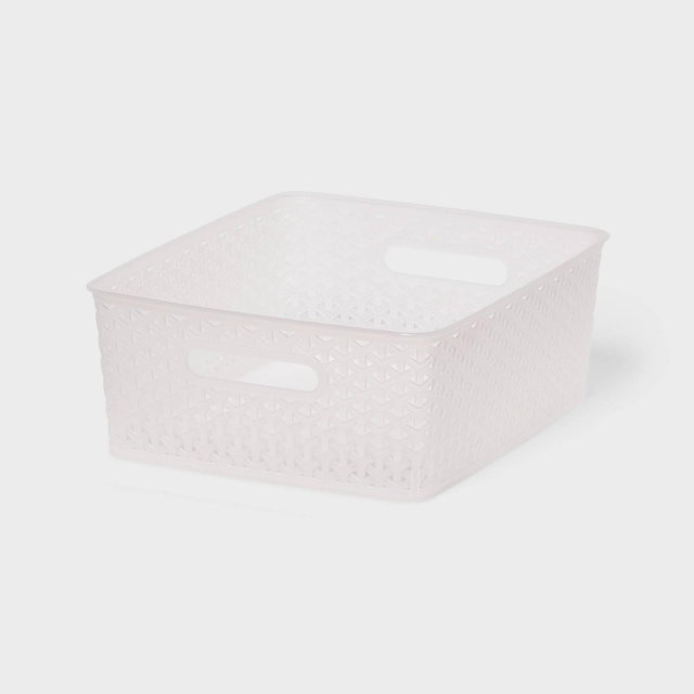 Y-Weave Medium Decorative Storage Basket Translucent - Brightroom™