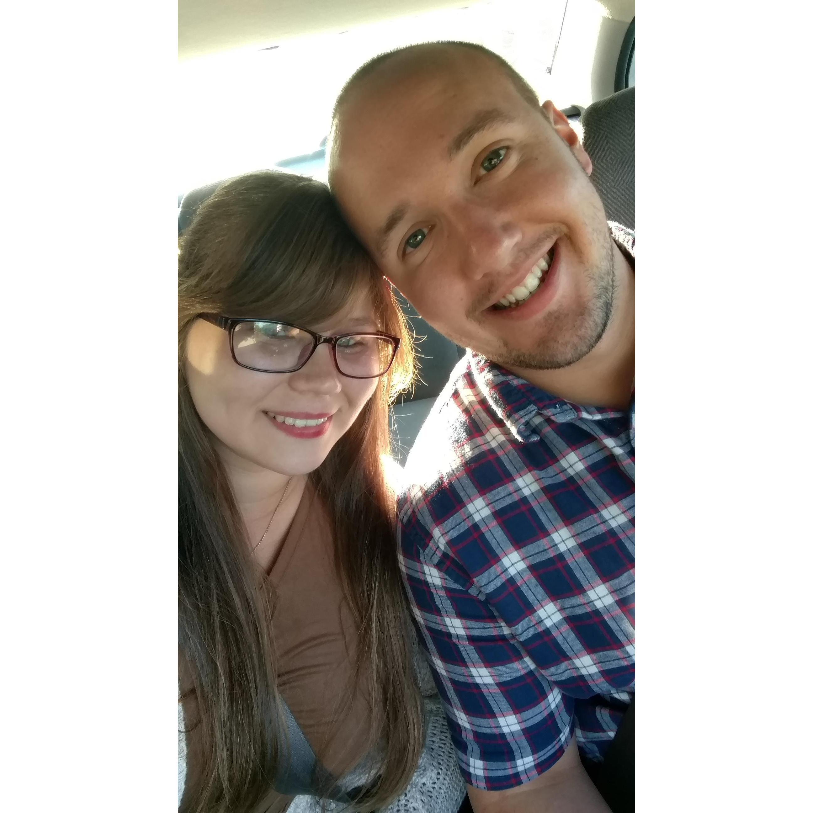 Our one year anniversary. We went to MLG for dinner and I surprised him with tickets to the Bears vs. Vikings game.