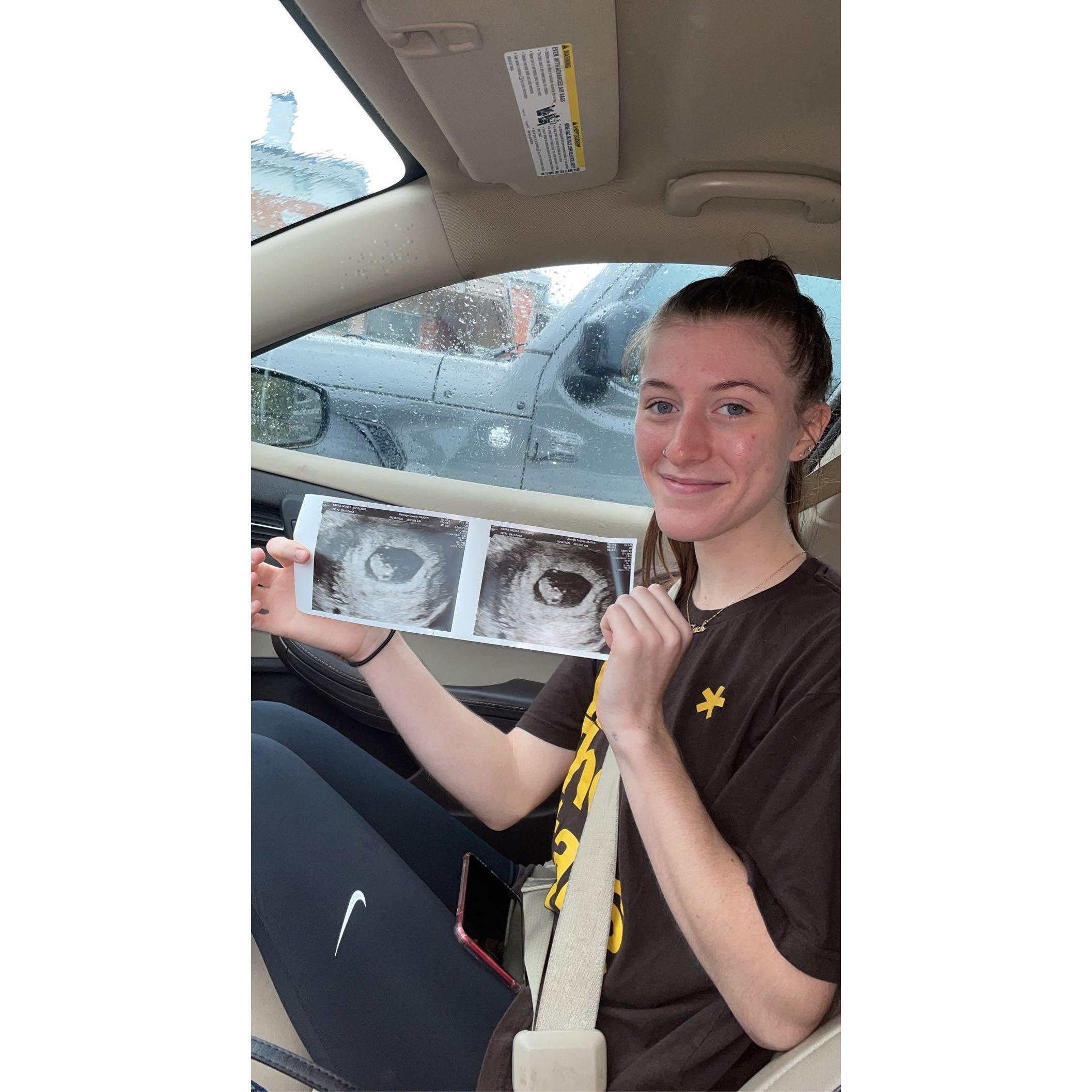 The first photo with our baby boy