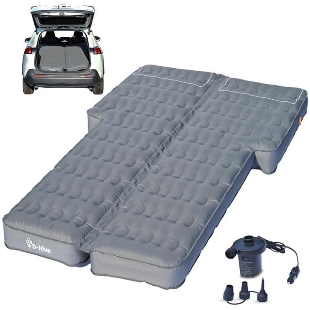 D-Hive SUV Air Mattress for Car Camping, Car Mattress for SUV, Car Air Mattress, Car Bed Mattress, Durable Extra Thick 300D Oxford Fabric, Quick Easy Set-Up w/Electric Pump