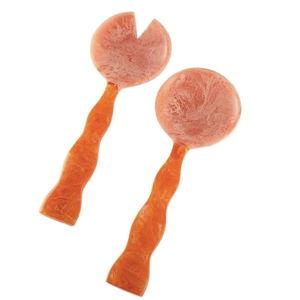Folkulture Salad Servers (color: Orange Burst/Pink)