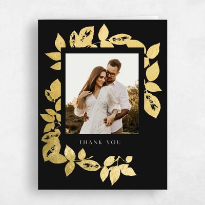 Black Wedding Thank You - Jasmine Photo Foil