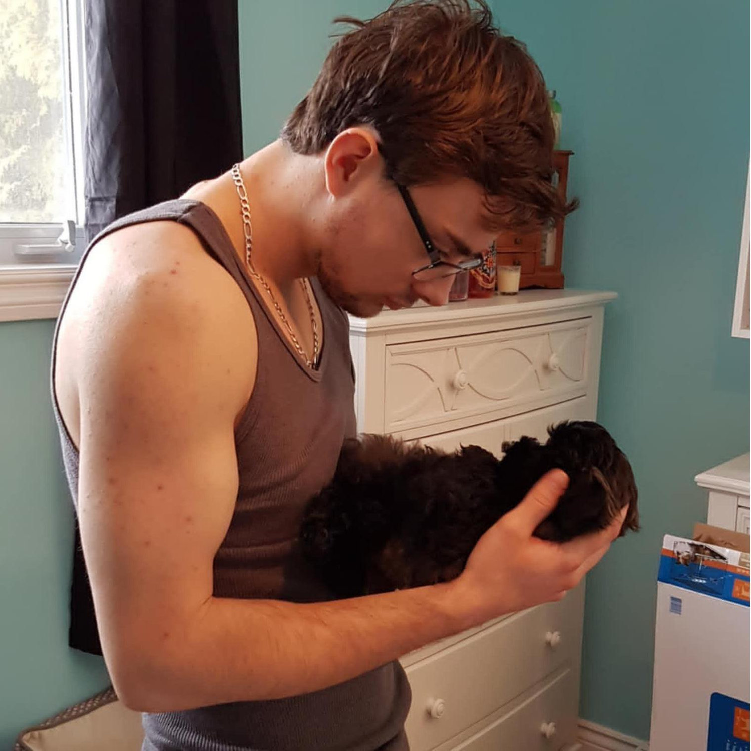 Meadow became a beloved new member of our family, held close from day one.