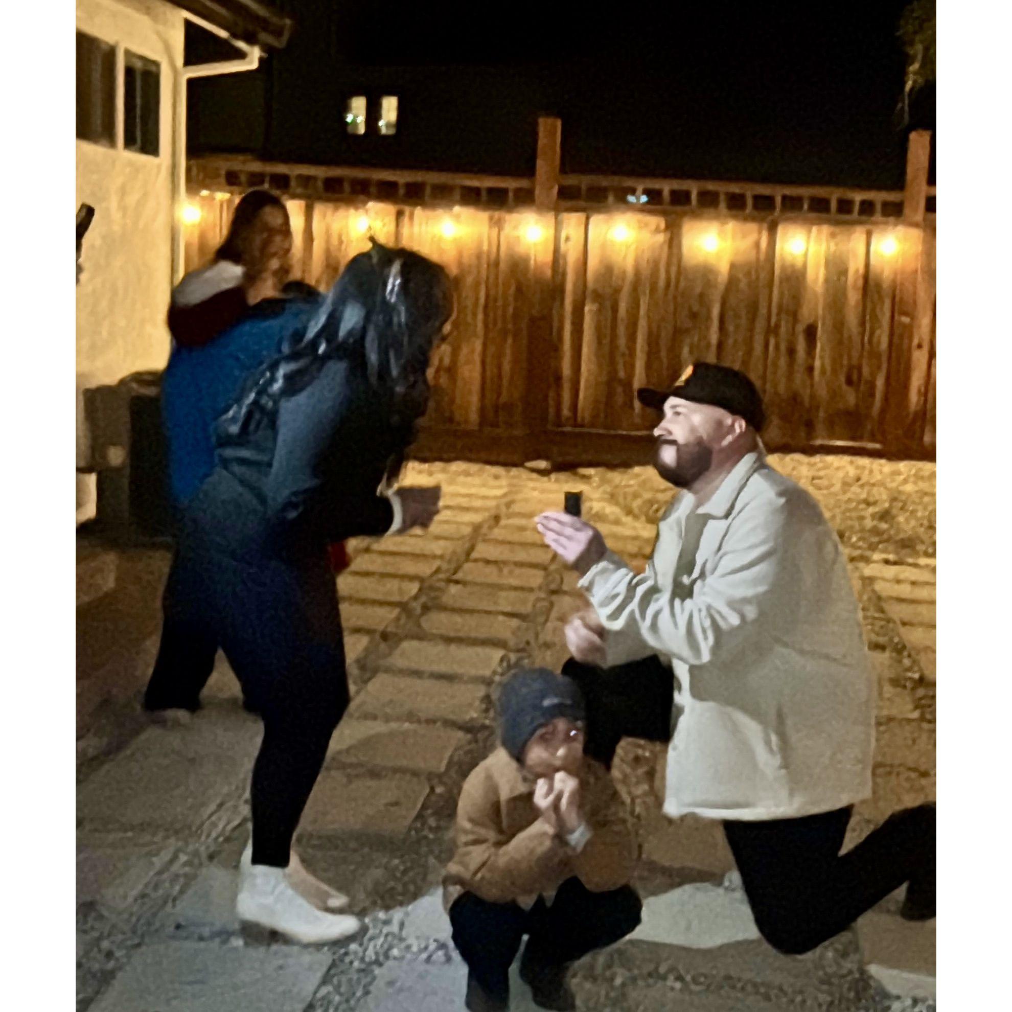 The best surprise ever #YesIdo