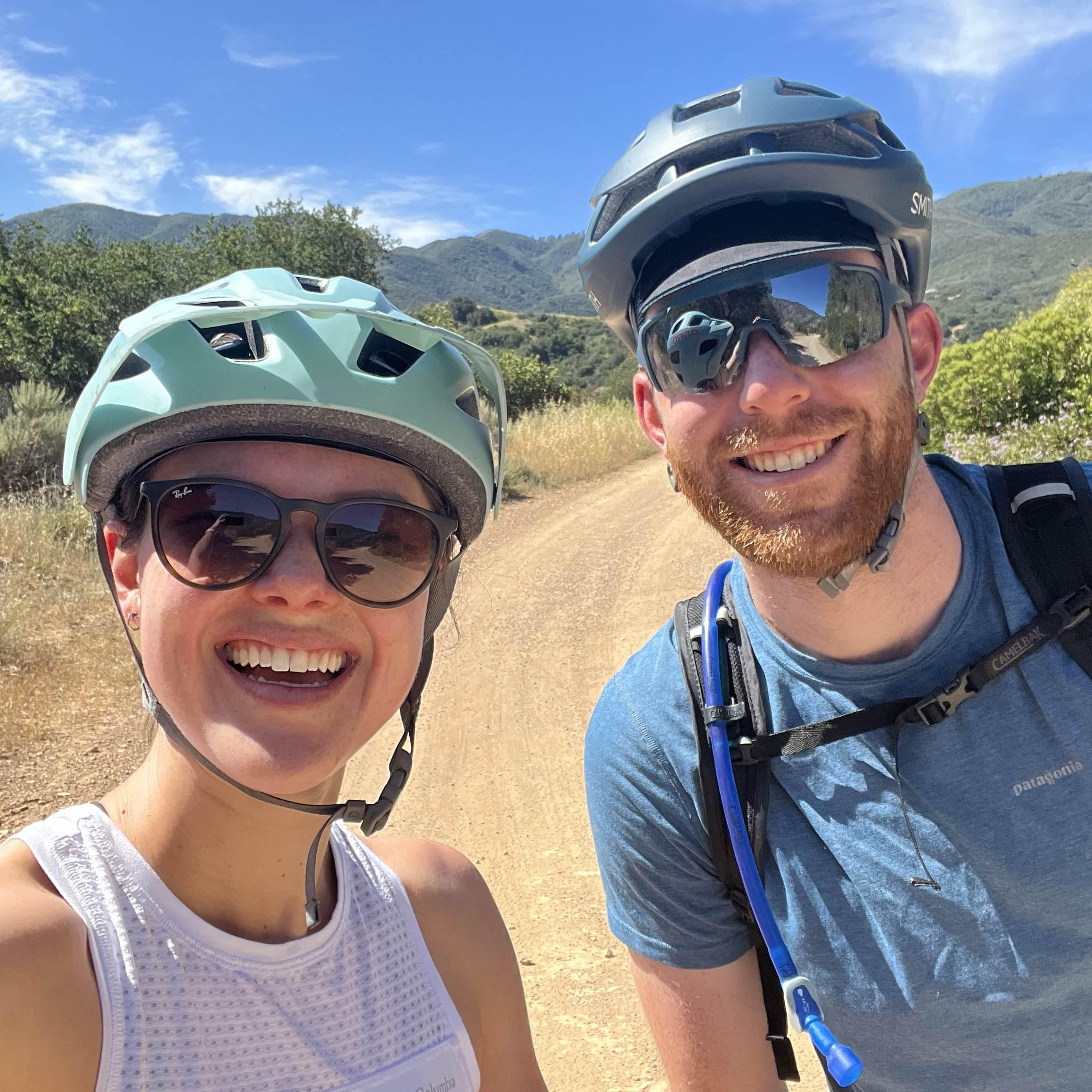 Adventuring on mountain bikes in the backcountry of Santa Barbara County in April 2022.