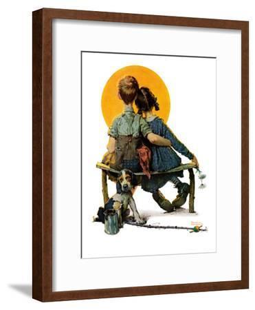 "Little Spooners" or "Sunset", April 24,1926 By Norman Rockwell