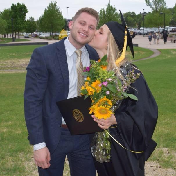 Kaley graduating with her Master's in Health Promotion