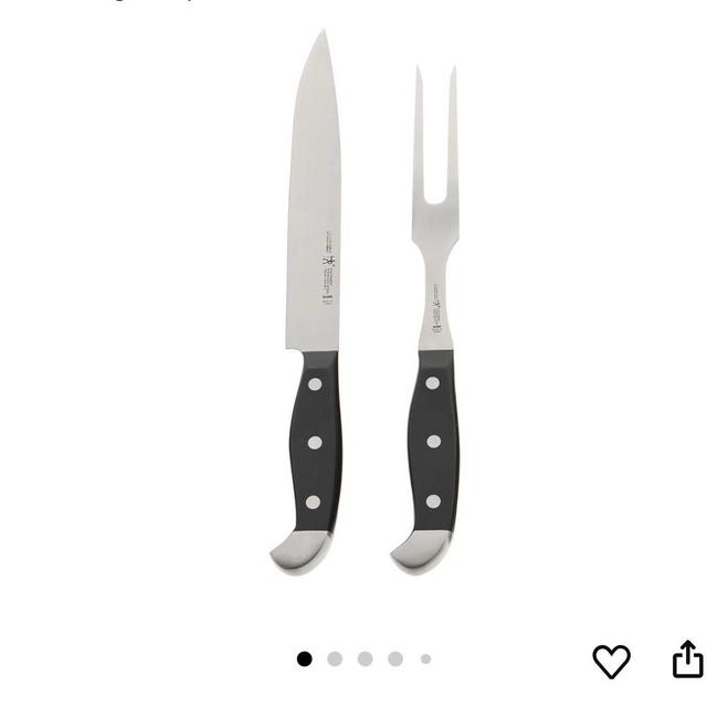 HENCKELS Statement Razor-Sharp 2-pc Carving Set, German Engineered Informed by 100+ Years of Mastery, Black/Stainless Steel