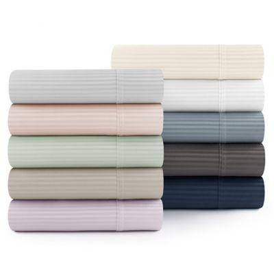 Eucalyptus Origins™ 450-Thread-Count Striped California King Sheet Set in Purple
