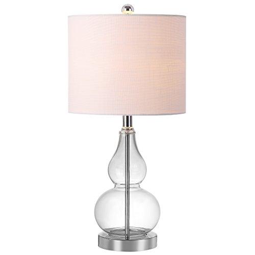 JONATHAN Y JYL1028E Collection Anya 20.5" Mini Glass Table Lamp, Clear